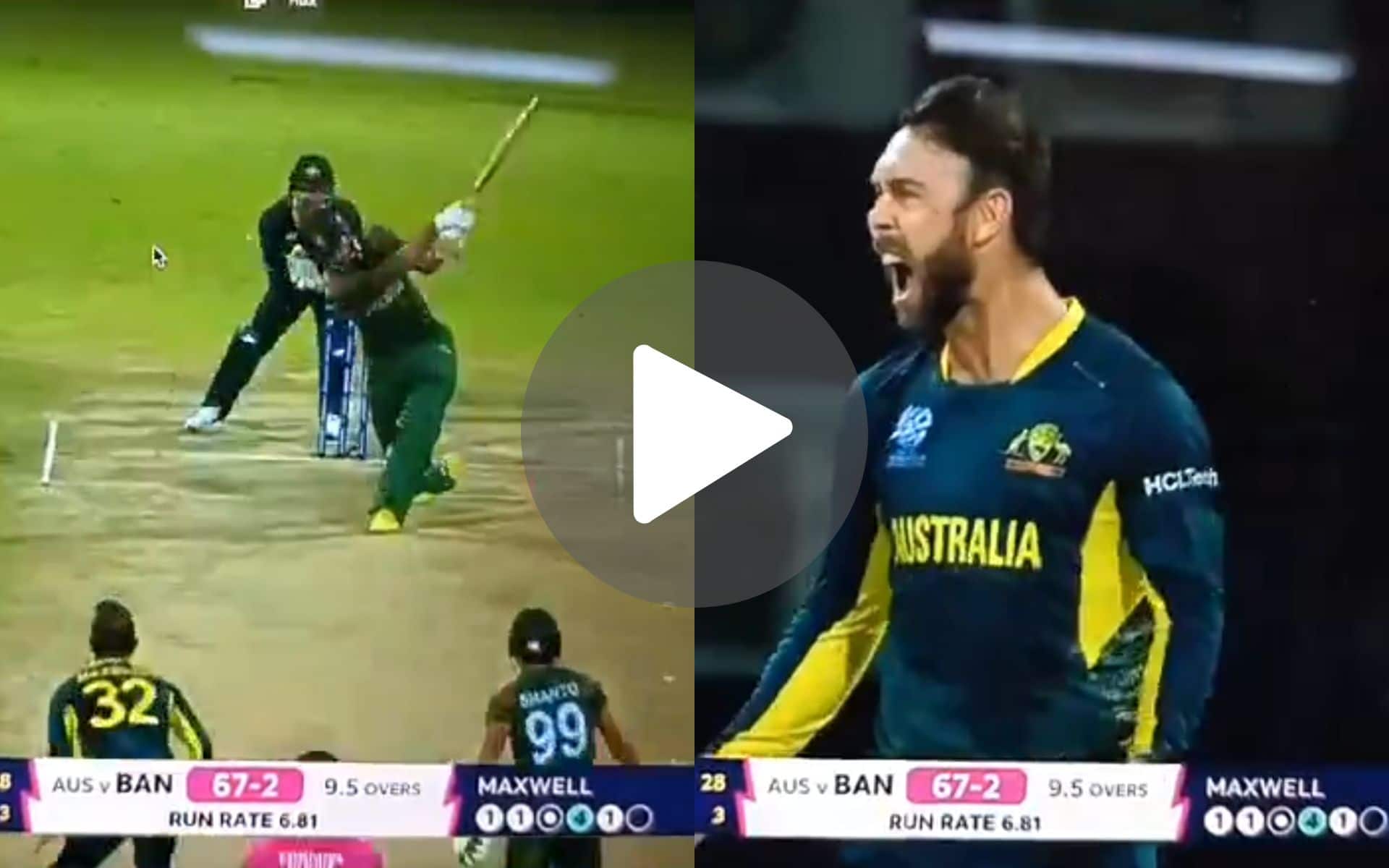 [Watch] Glenn Maxwell Gives 'Fiery Reaction' As He Gets Rishad Hossain With A Magical Ball